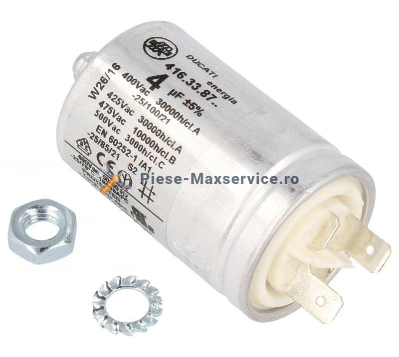Condensator pornire motor , masina de spalat vase Ignis 4 uf Original 