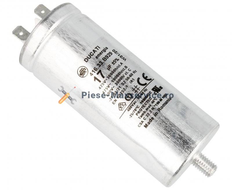 Condensator pornire motor uscator de rufe Gorenje Original 17 uf