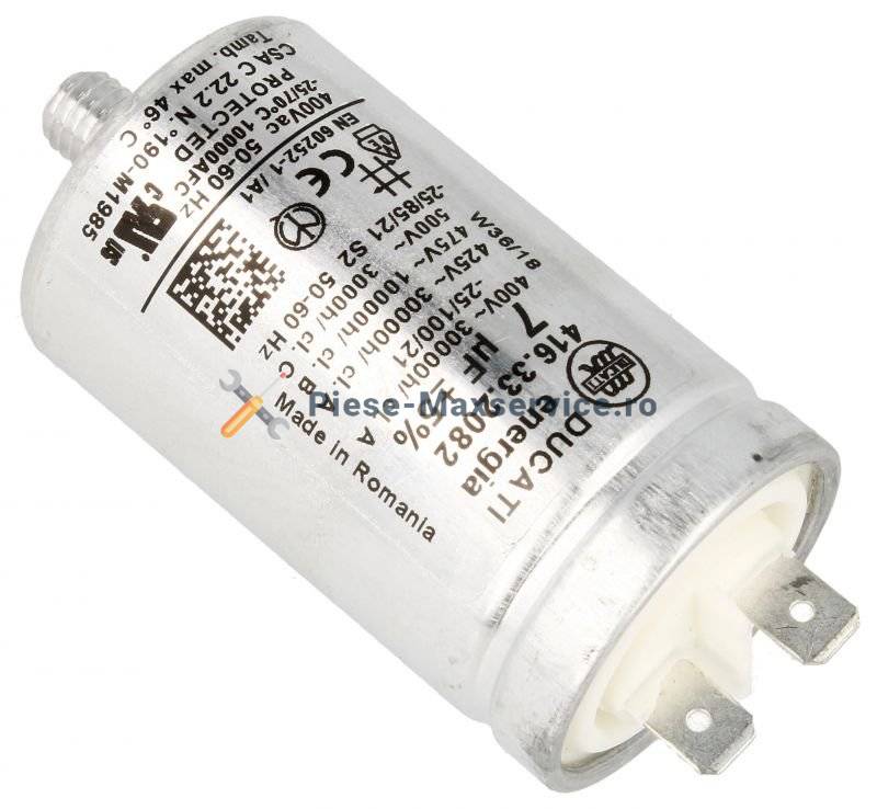 Condensator pornire motor uscator de rufe Gorenje Original 7 uf