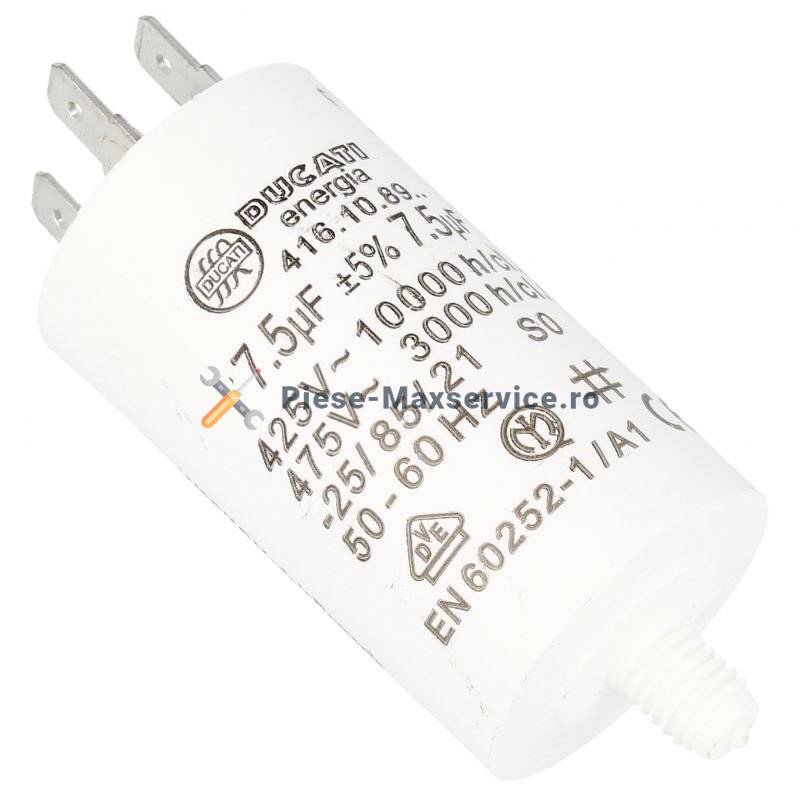 Condensator pornire motor uscator de rufe Hoover Original 7,5 uf 