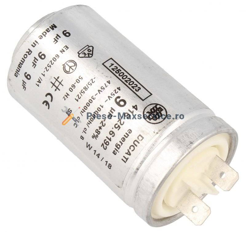 Condensator pornire motor uscator de rufe compatibil Miele 9 uf
