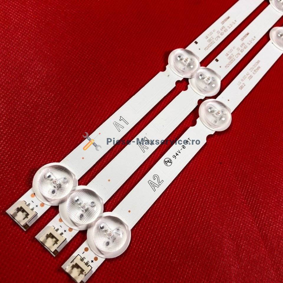 Set barete led , Televizor LG 32 inch , 2 barete cu 7 led-uri si 1 bareta cu 8 led-uri (2A1+1A2)