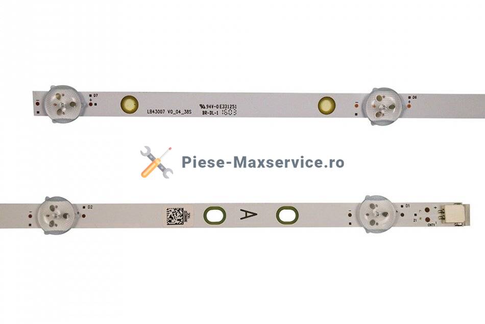 Set barete led , Televizor Nei 43 inch , 4 barete cu 7 led-uri Originale