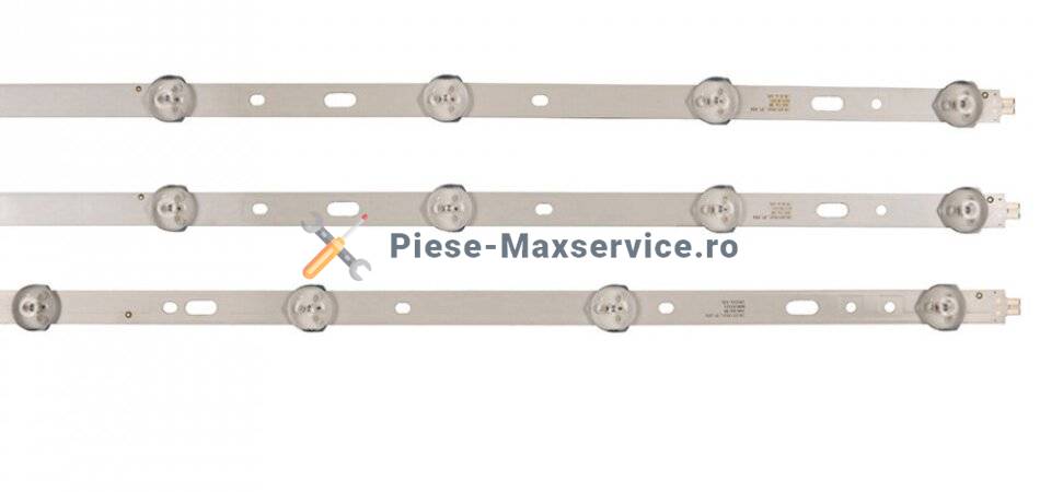 Set barete led , Televizor Panasonic 40 inch , 2 barete cu 8 led-uri si 1 bareta cu 7 led-uri , Originale