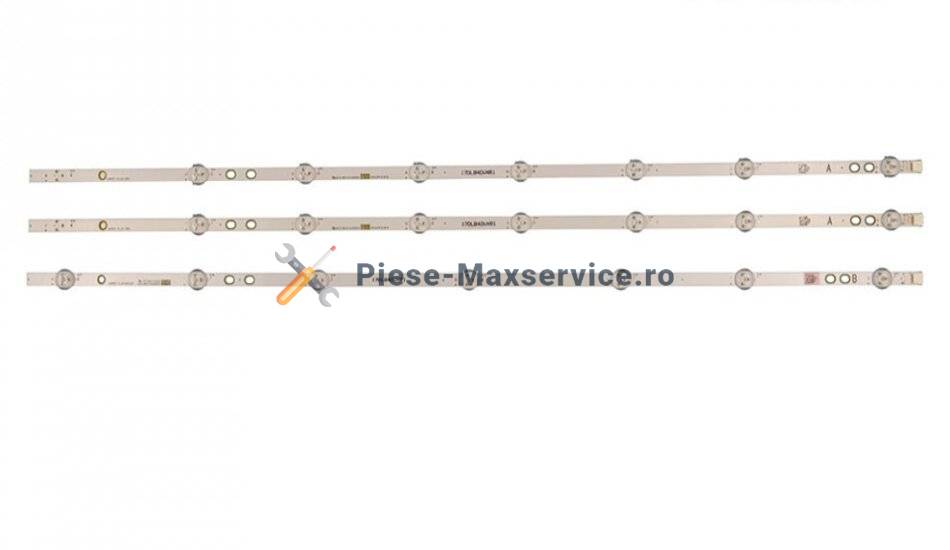 Set barete led , Televizor Philips 40 inch , 2 barete cu 8 led-uri si 1 bareta cu 7 led-uri
