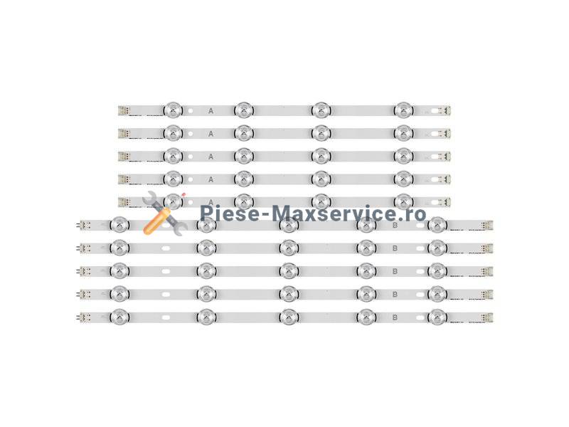 Set barete led , Televizor LG 49 inch , 10 barete cu 4 si 5 led-uri  (5A + 5B)