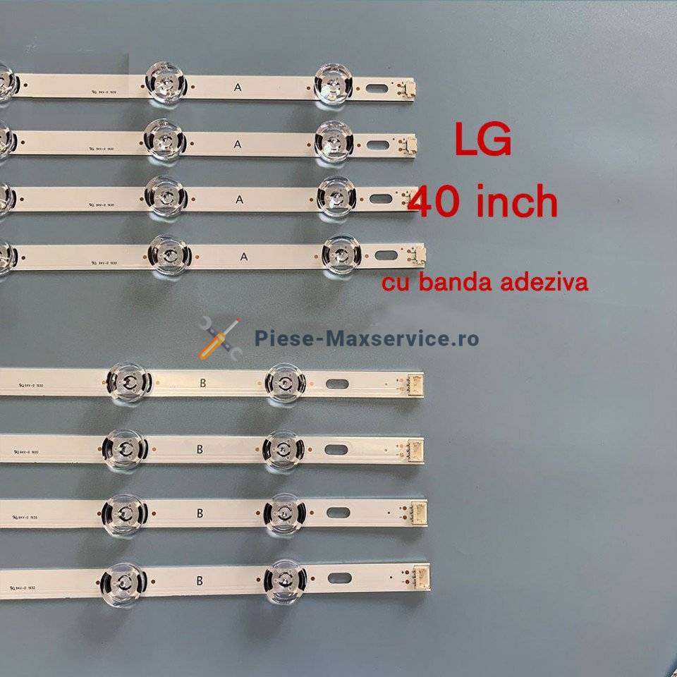 Set barete led , Televizor LG 40 inch , 8 barete cu 4 led-uri  A si B