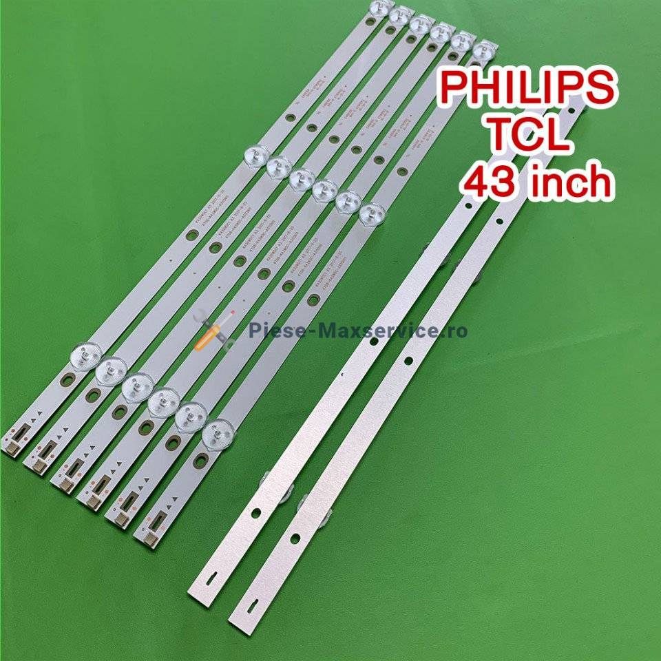 Set barete led , Televizor Philips 43 inch , 8 barete cu 3 led-uri